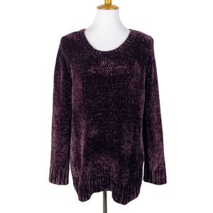 ORVIS Soft Chenille Pullover Sweater Plum Purple Sz. M